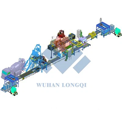 Système de production de circulation pour les éléments en béton préfabriqué